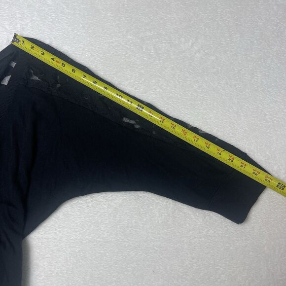 American Eagle Black Womens Cropped Cardigan Lightweight XL Lace Fairygrunge Y2K - Picture 12 of 12